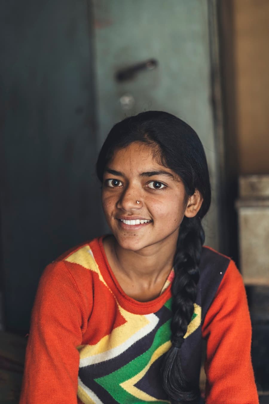 A happy young learner